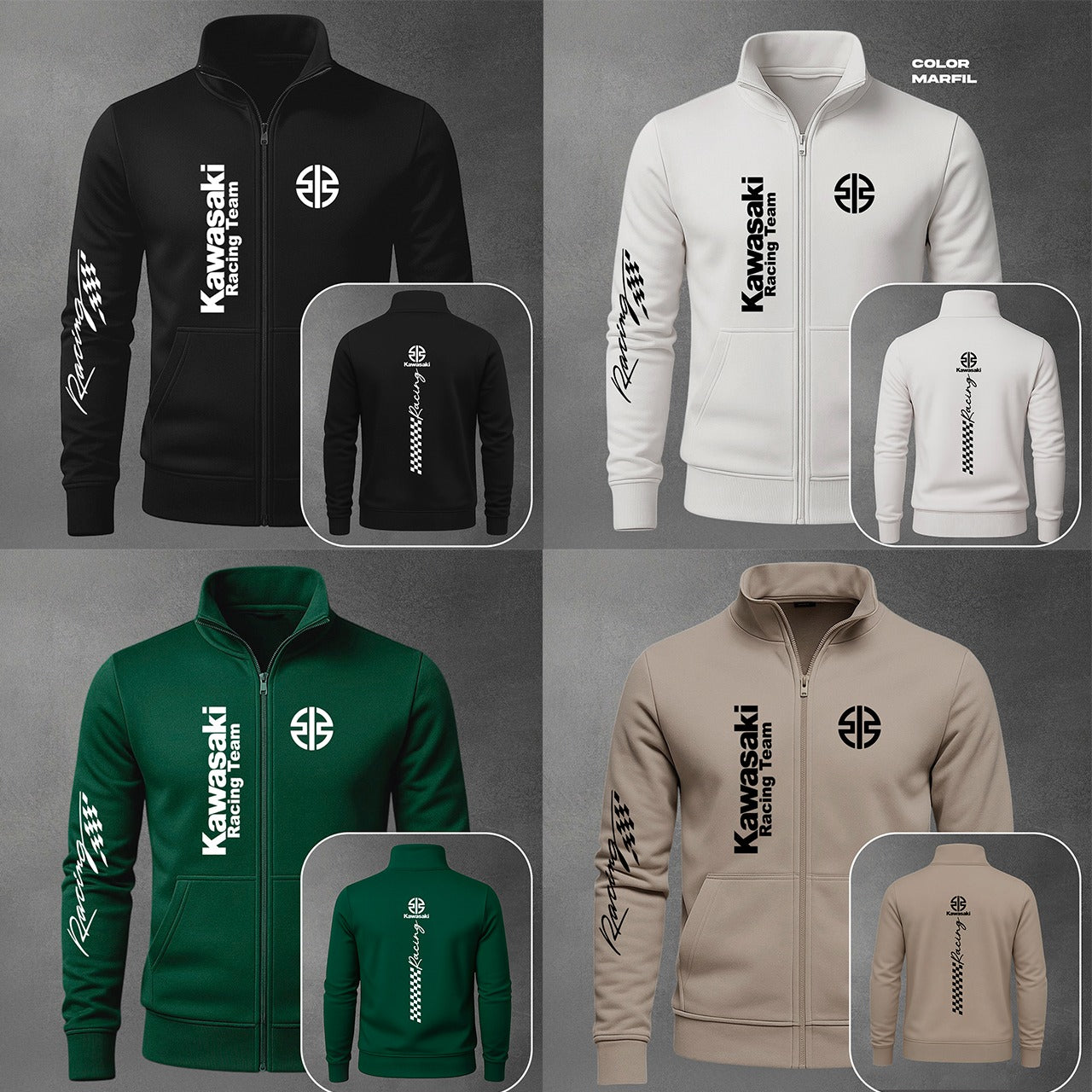 BUZO CUELLO ALTO KAWASAKI ESTAMPADO