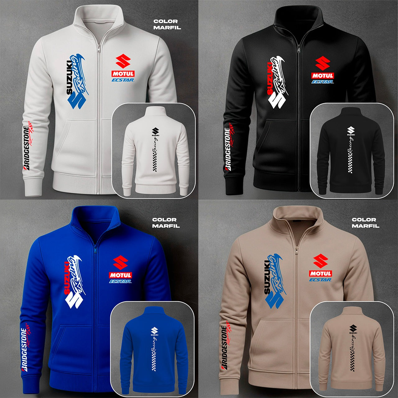 BUZO CUELLO ALTO SUZUKI ESTAMPADO