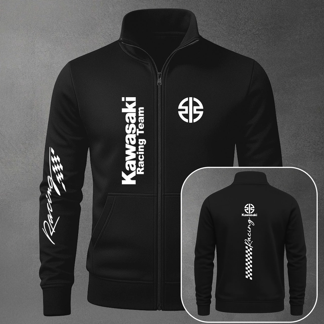 BUZO CUELLO ALTO KAWASAKI ESTAMPADO