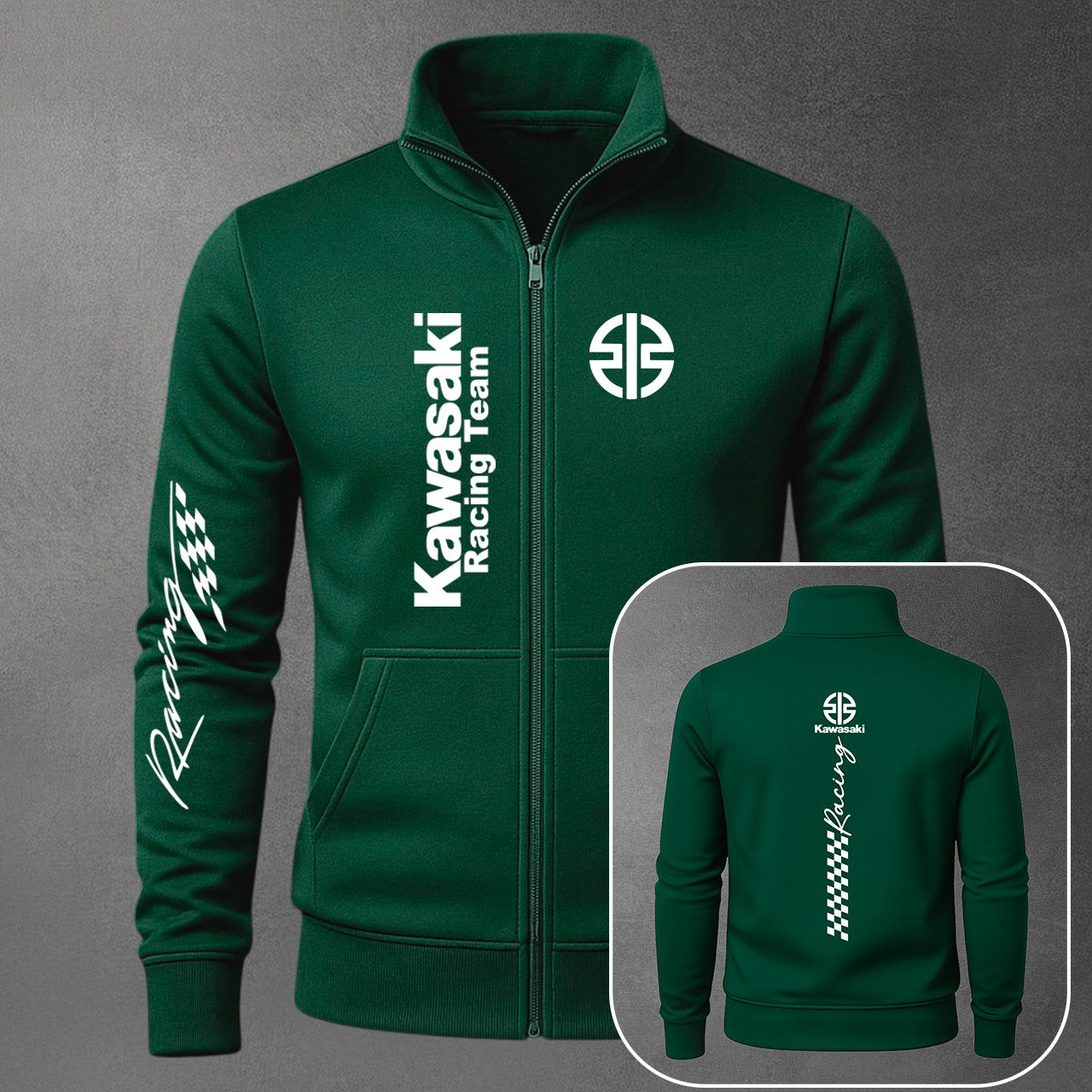 BUZO CUELLO ALTO KAWASAKI ESTAMPADO