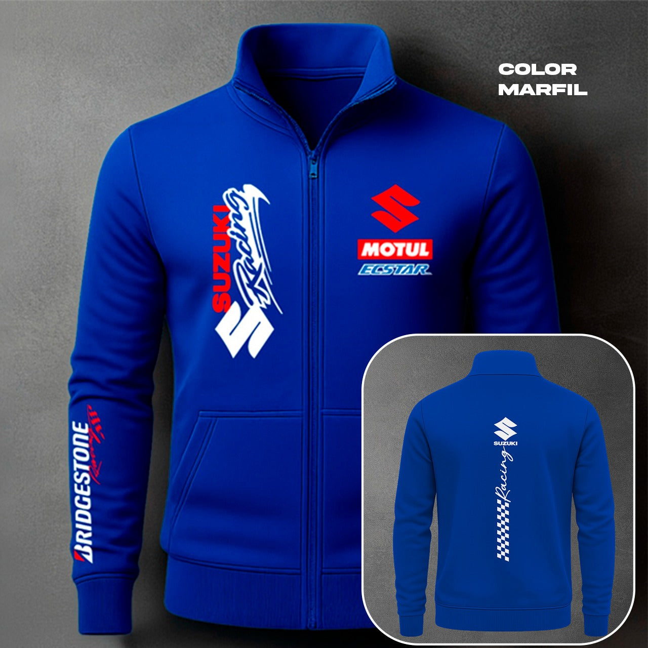 BUZO CUELLO ALTO SUZUKI ESTAMPADO