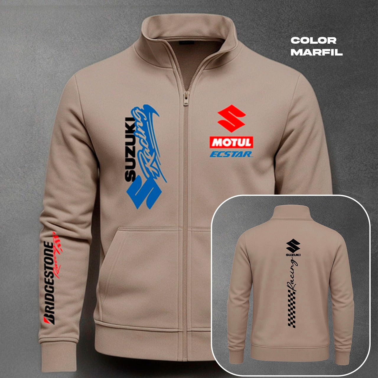 BUZO CUELLO ALTO SUZUKI ESTAMPADO